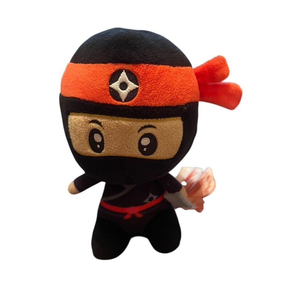 RMS Red Black Weighted Ninja Shadow Dragon Plush Doll Toy Figure 8"